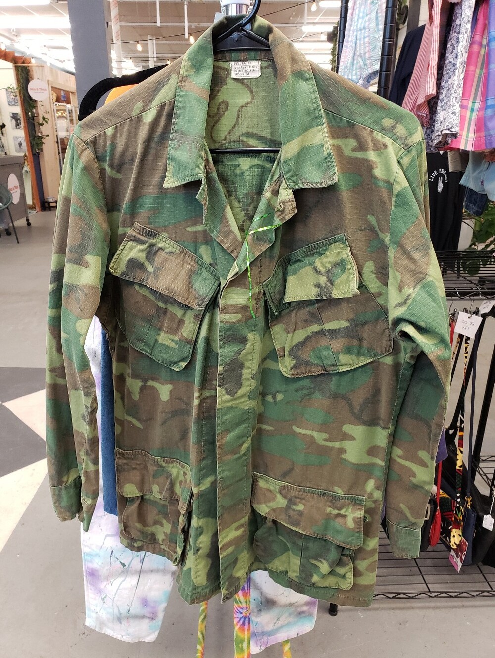 Vintage Vietnam War 1955-1975 Military Jacket Camo Camouflage